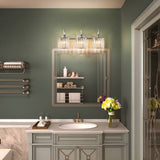 3/ 4 - Light Modern Glam Luxuriou Dimmable Crystal Bathroom Vanity Light Linear Wall Light