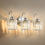 3/ 4-Light Modern Glam Crystal Dimmable Bathroom Vanity Light Linear Wall Light