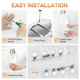 3/4/5 Light Bathroom Vanity Light Wall Sconce with Glass Shade