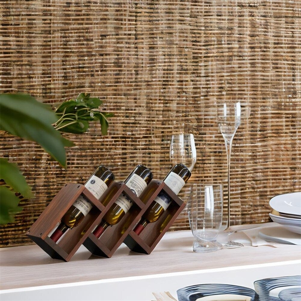 3 Bottles Solid wood Home Living room Wine Rack