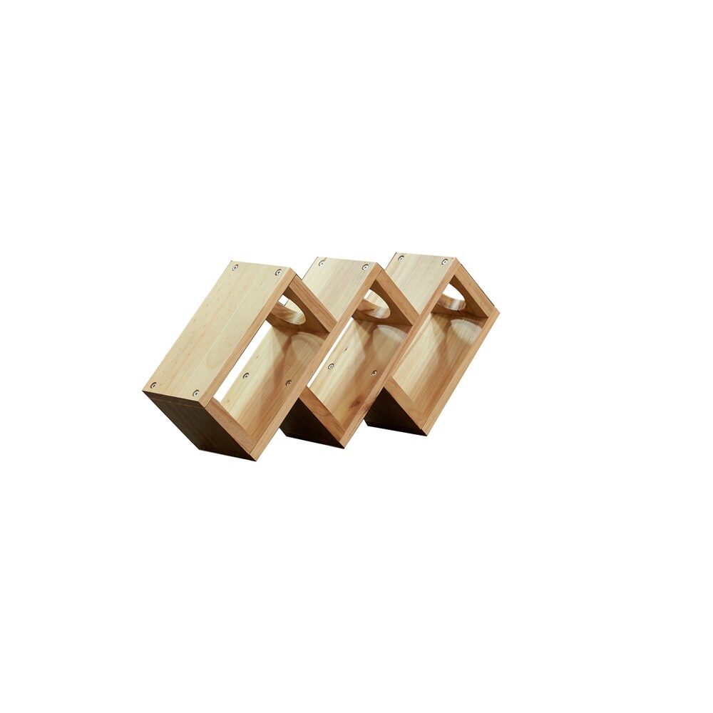 3 Bottles Solid wood Home Living room Wine Rack