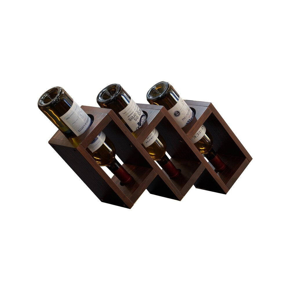 3 Bottles Solid wood Home Living room Wine Rack