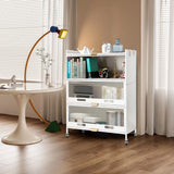3-Door Steel Modern Buffet/Sideboard Cabinet Storage Organizer With Wheel