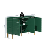 3 Door Glossy Storage Locker Accent Cabinet/Buffet