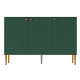 3 Door Glossy Storage Locker Accent Cabinet/Buffet