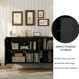3 Door Glossy Storage Locker Accent Cabinet/Buffet
