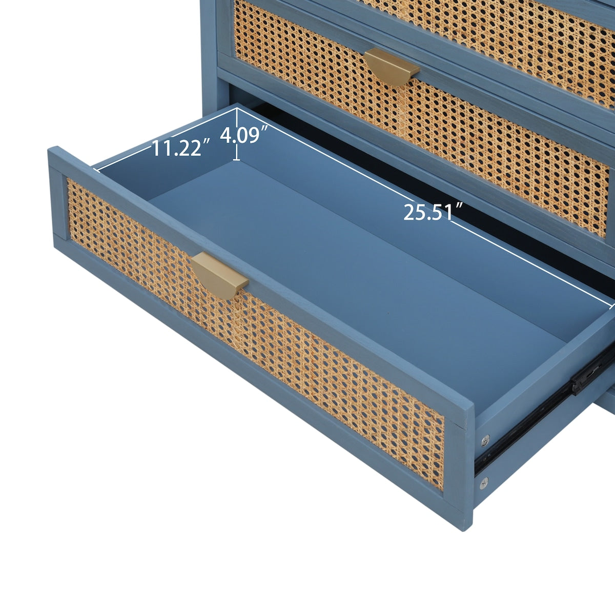 3 Drawer Cabinet,Natural rattan,American Furniture,Suitable for bedroom, living room, study