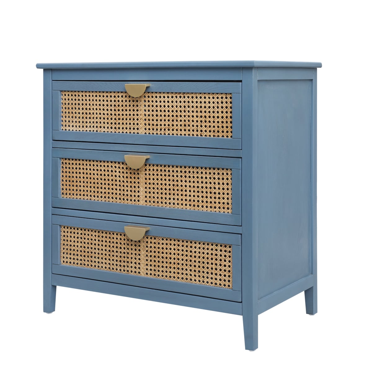 3 Drawer Cabinet,Natural rattan,American Furniture,Suitable for bedroom, living room, study
