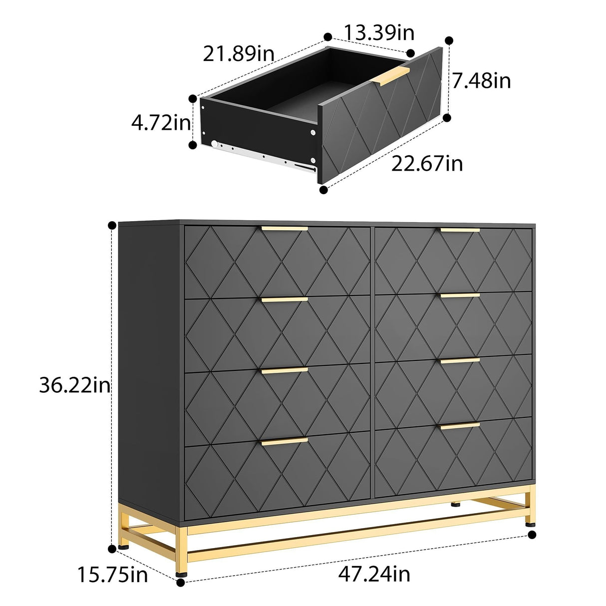 3 Drawer Dresser for Bedroom