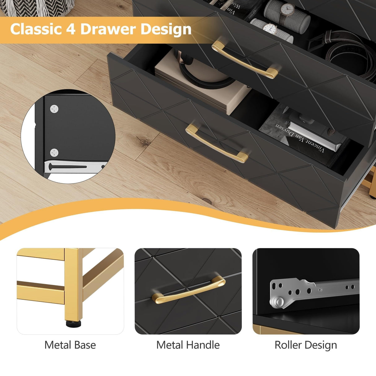 3 Drawer Dresser for Bedroom