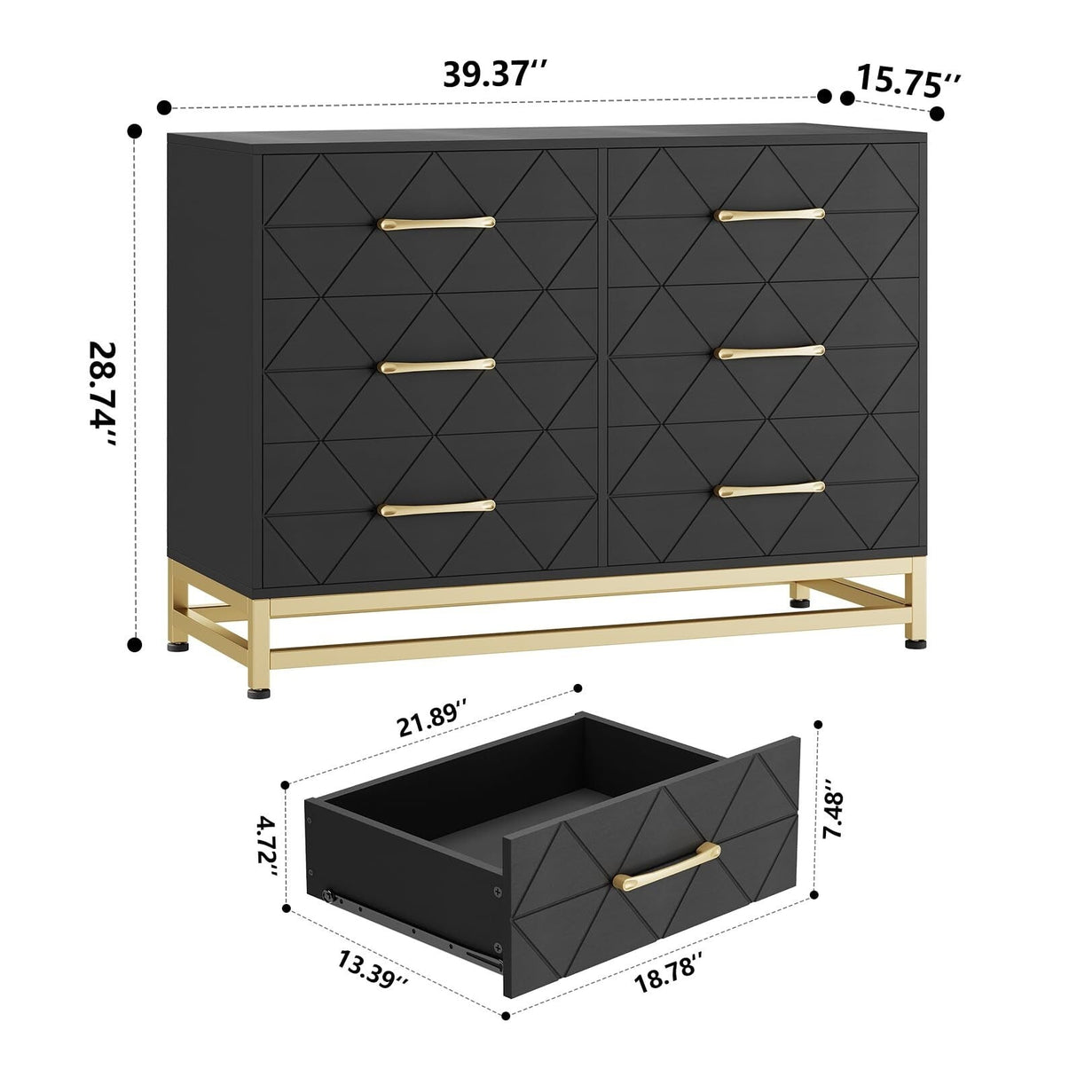 3 Drawer Dresser for Bedroom