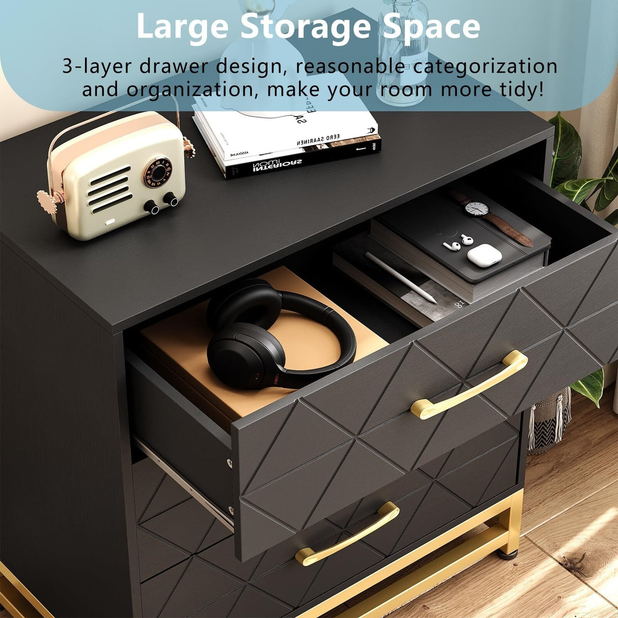 3 Drawer Dresser for Bedroom