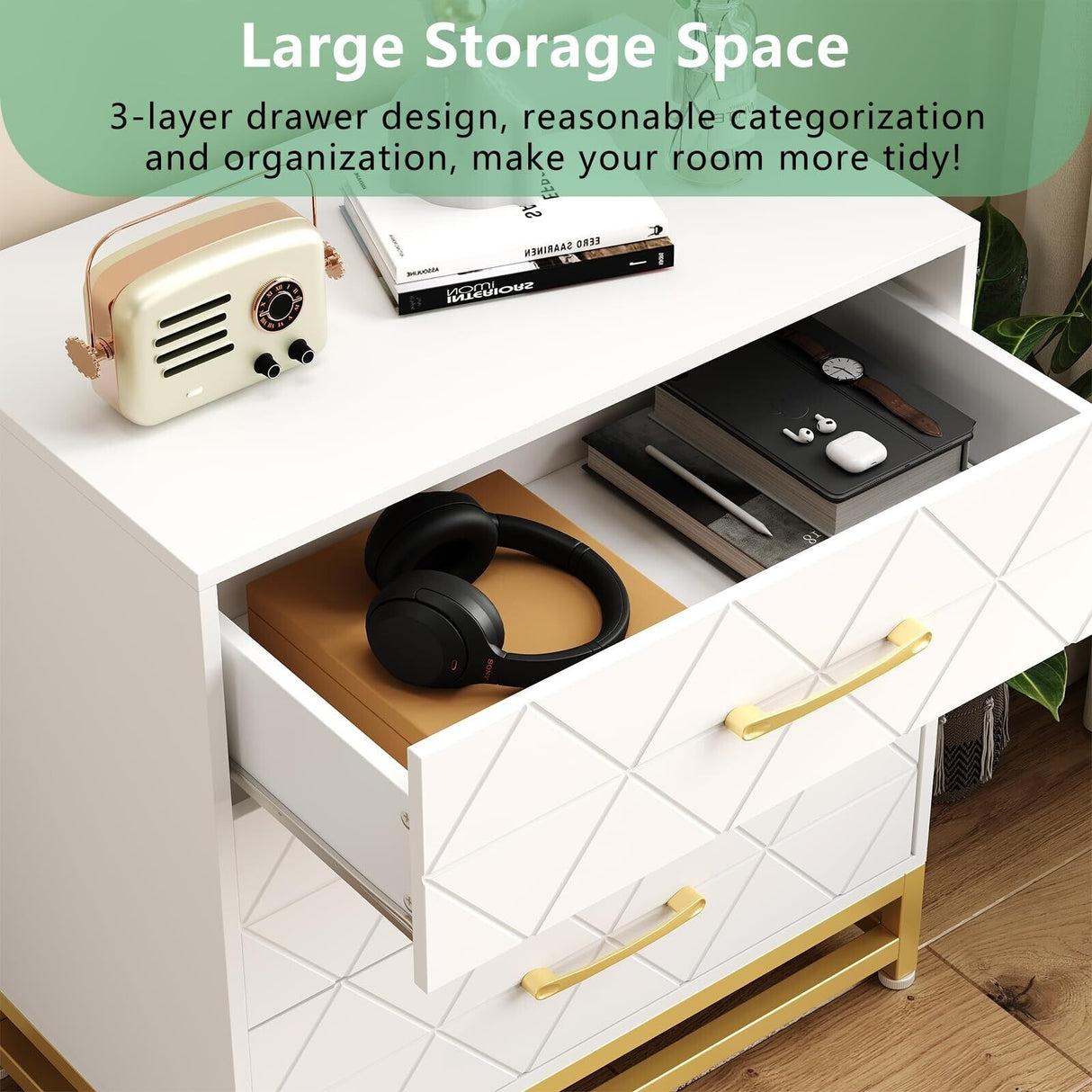 3 Drawer Dresser for Bedroom