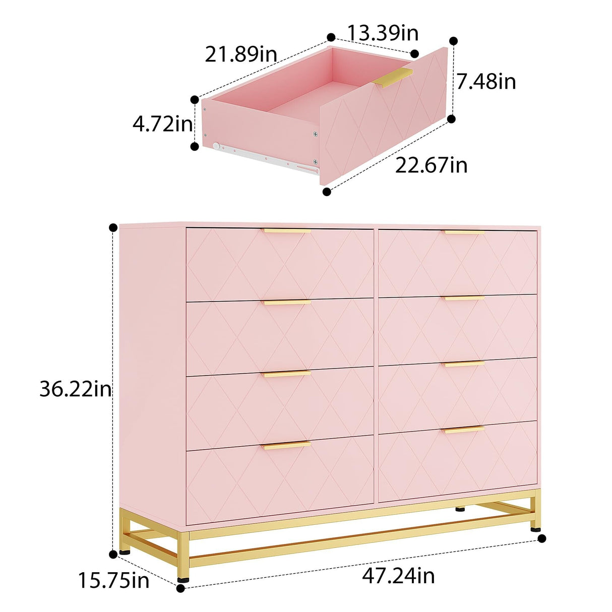 3 Drawer Dresser for Bedroom