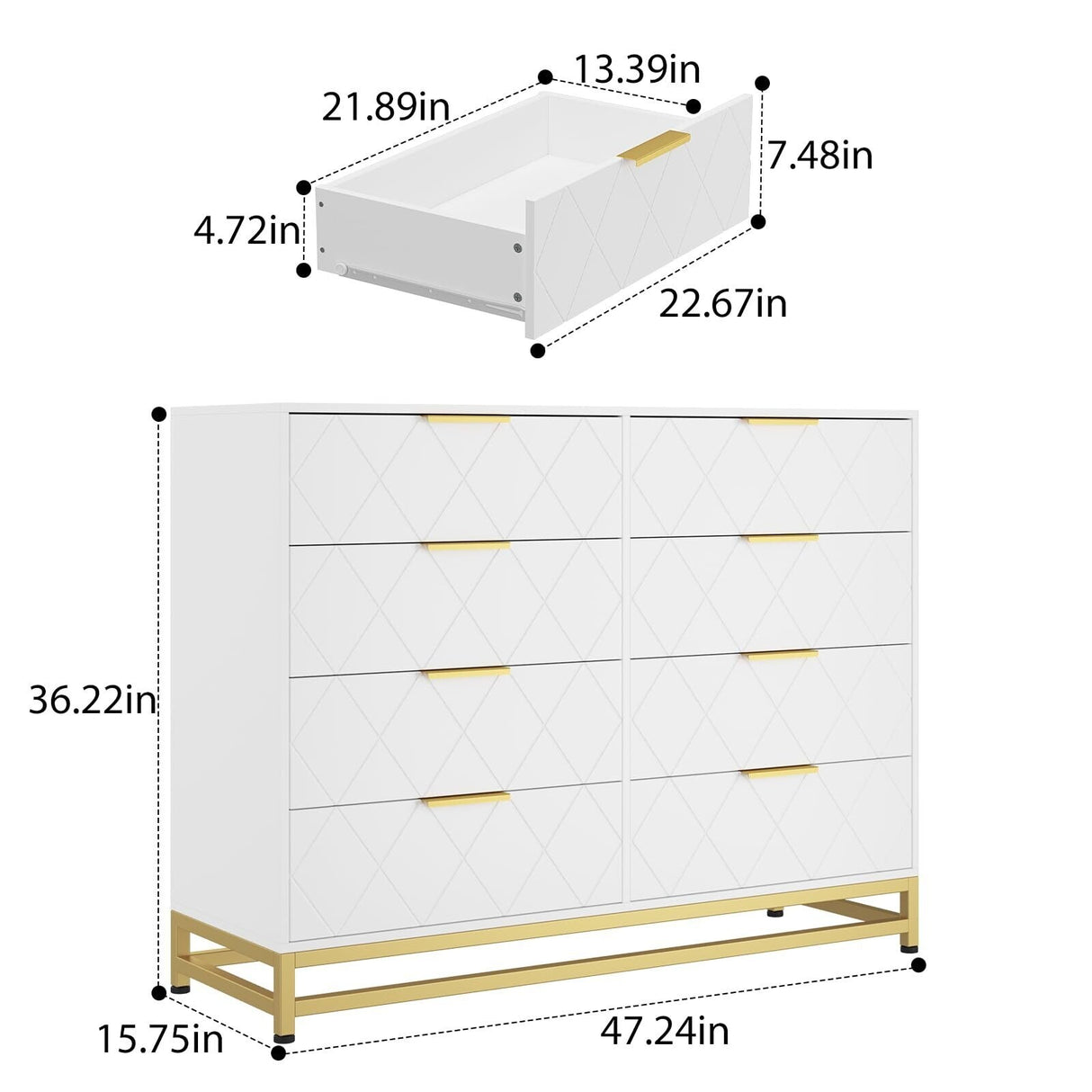 3 Drawer Dresser for Bedroom