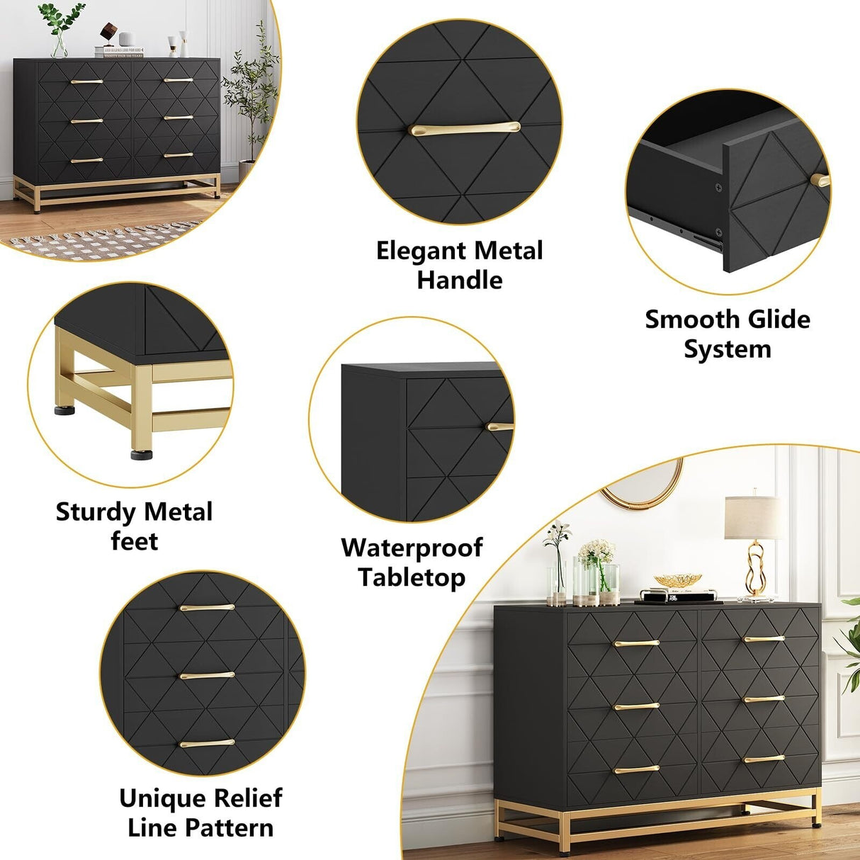 3 Drawer Dresser for Bedroom