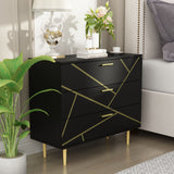 3 Drawer Dresser,Black Dresser for Bedroom, Wood Chest of Drawers