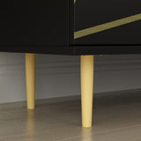 3 Drawer Dresser,Black Dresser for Bedroom, Wood Chest of Drawers