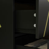 3 Drawer Dresser,Black Dresser for Bedroom, Wood Chest of Drawers