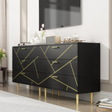3 Drawer Dresser,Black Dresser for Bedroom, Wood Chest of Drawers
