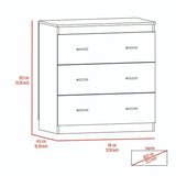 3 Drawer Dresser; Superior Top; Handles -Black, Suitable for Bedroom, Living Room, Dining Room, Items Storage Helper