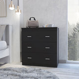 3 Drawer Dresser; Superior Top; Handles -Black, Suitable for Bedroom, Living Room, Dining Room, Items Storage Helper