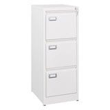 3-Drawer File Cabinet with Lock, 16.3" Deep Vertical Filing Cabinets, for Home Office, Anti-Tip 3 Storage Drawers