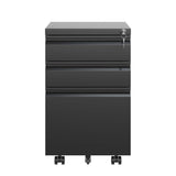 3 Drawer Mobile File Cabinet with Lock Metal Filing Cabinets for Home Office Organizer Letters/Legal/A4 Fully Assembled