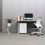 3 Drawer Mobile File Cabinet with Lock Steel File Cabinet for Legal/Letter/A4/F4 Size