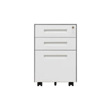 3 Drawer Mobile File Cabinet with Lock Steel File Cabinet for Legal/Letter/A4/F4 Size