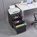 3 Drawer Mobile File Cabinet with Lock Steel File Cabinet for Legal/Letter/A4/F4 Size