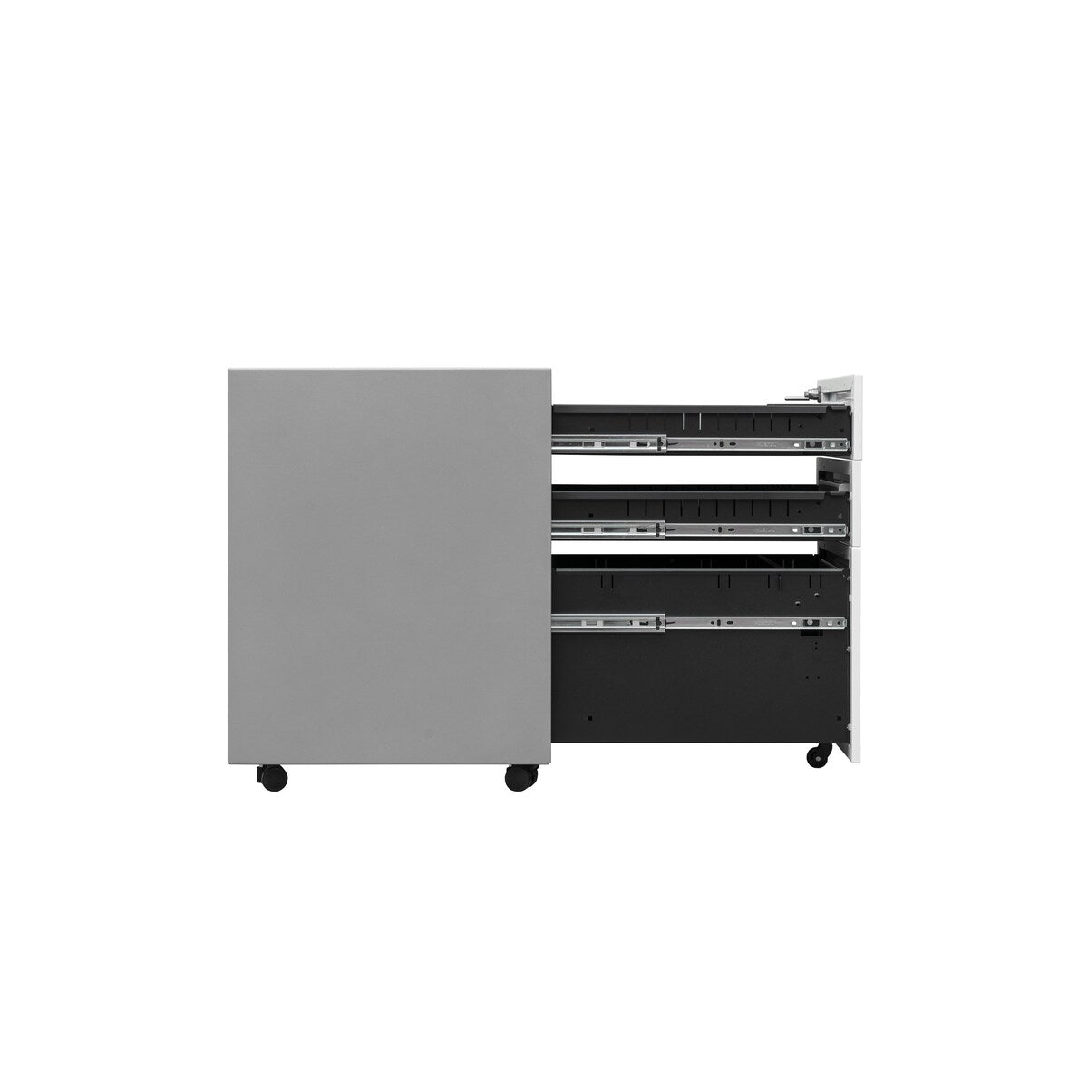 3 Drawer Mobile File Cabinet with Lock Steel File Cabinet for Legal/Letter/A4/F4 Size