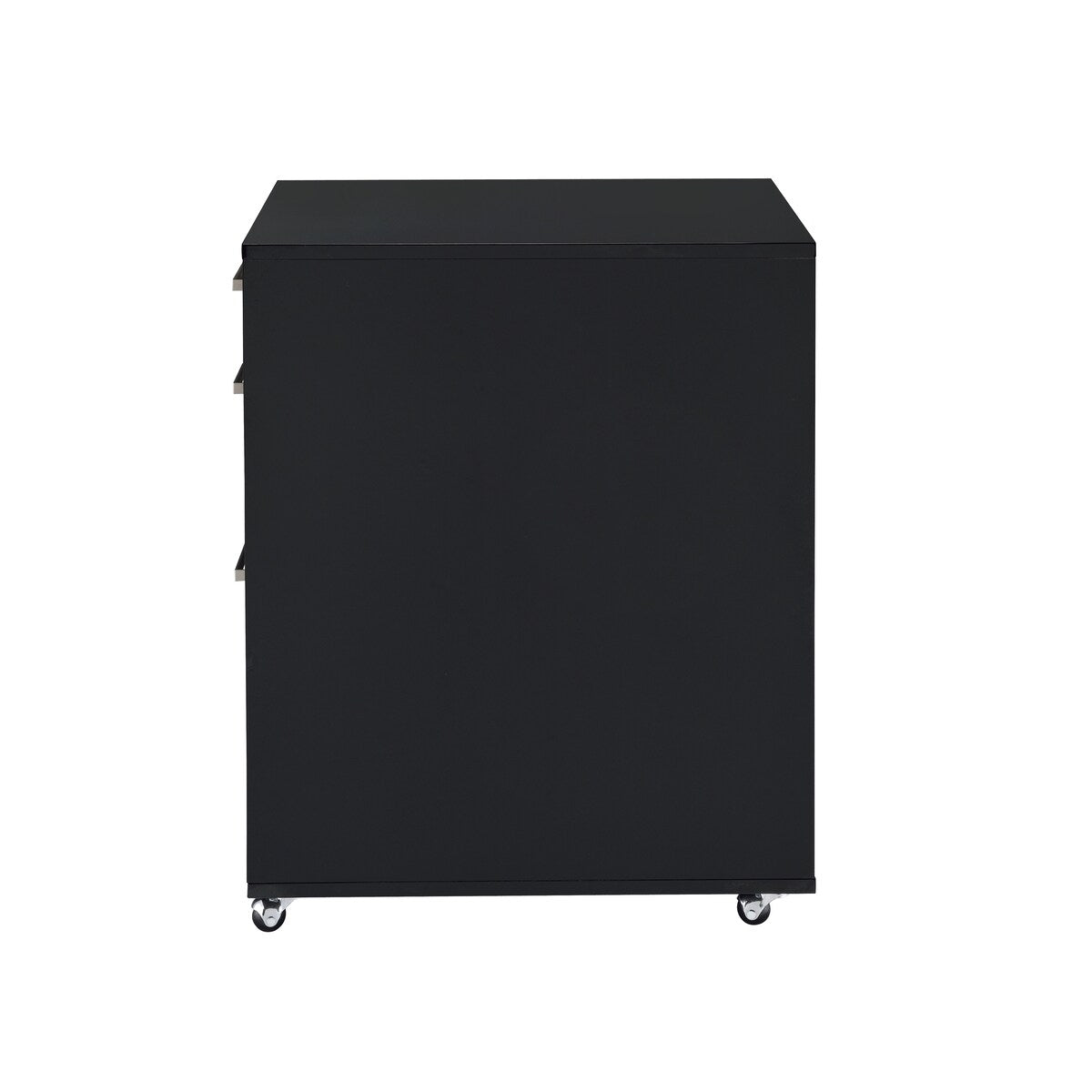 3 Drawer Rolling Wood File Cabinet with Lock, Home Office Portable Mobile Wood Storage File Cabinet for Letter Size