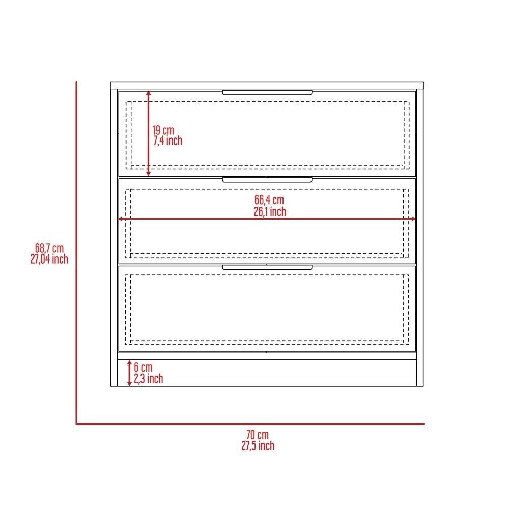 3 Drawers Dresser And Superior Top