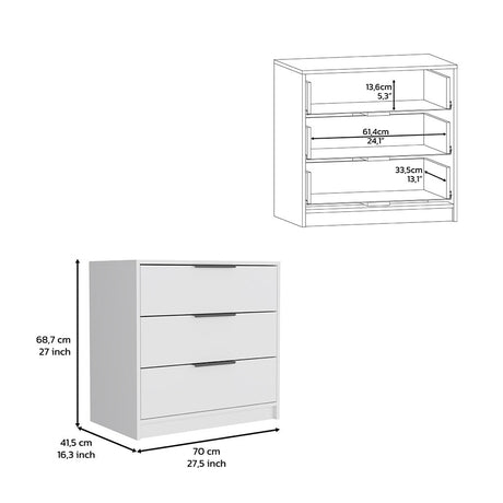 3 Drawers Dresser And Superior Top