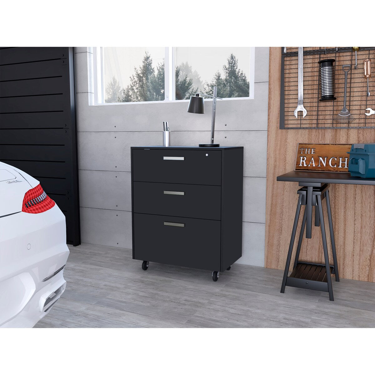 3 Drawers Storage Cabinet with Casters Lions Office