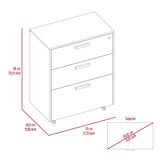 3 Drawers Storage Cabinet with Casters Lions Office