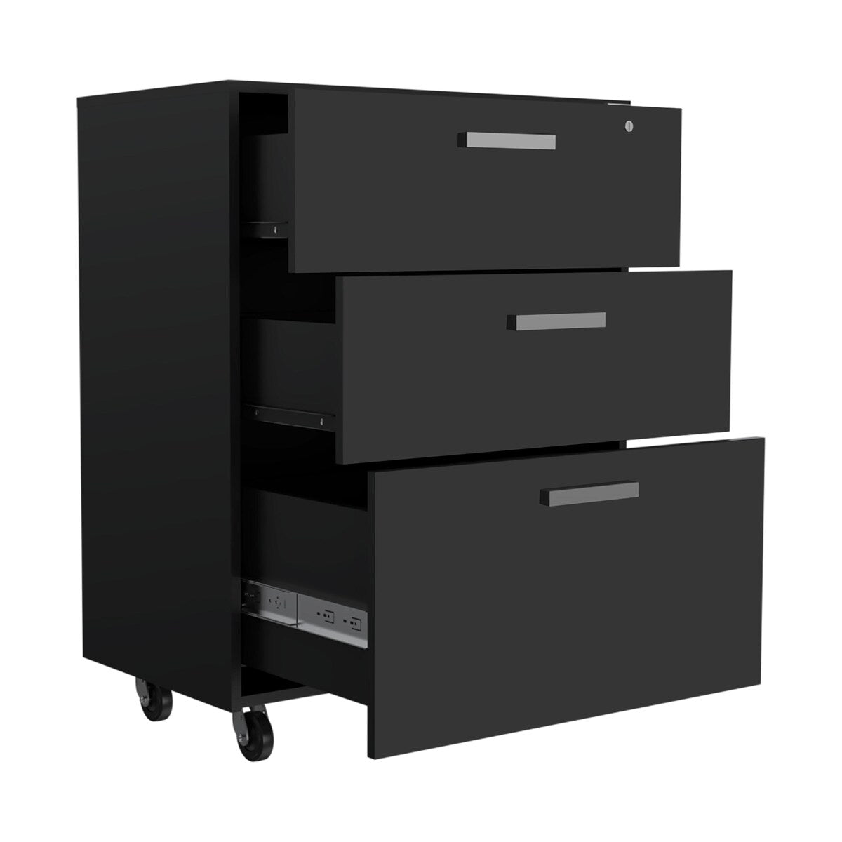 3 Drawers Storage Cabinet with Casters Lions Office