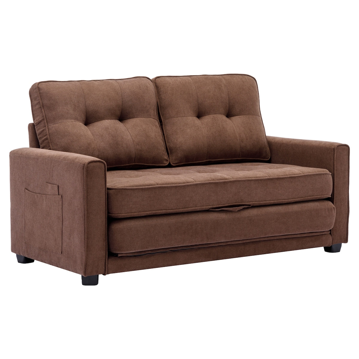 3 Fold Sofa Morden Adjustable Futon Couch Velvet Sofa, Accent sofa, Loveseat Sofa