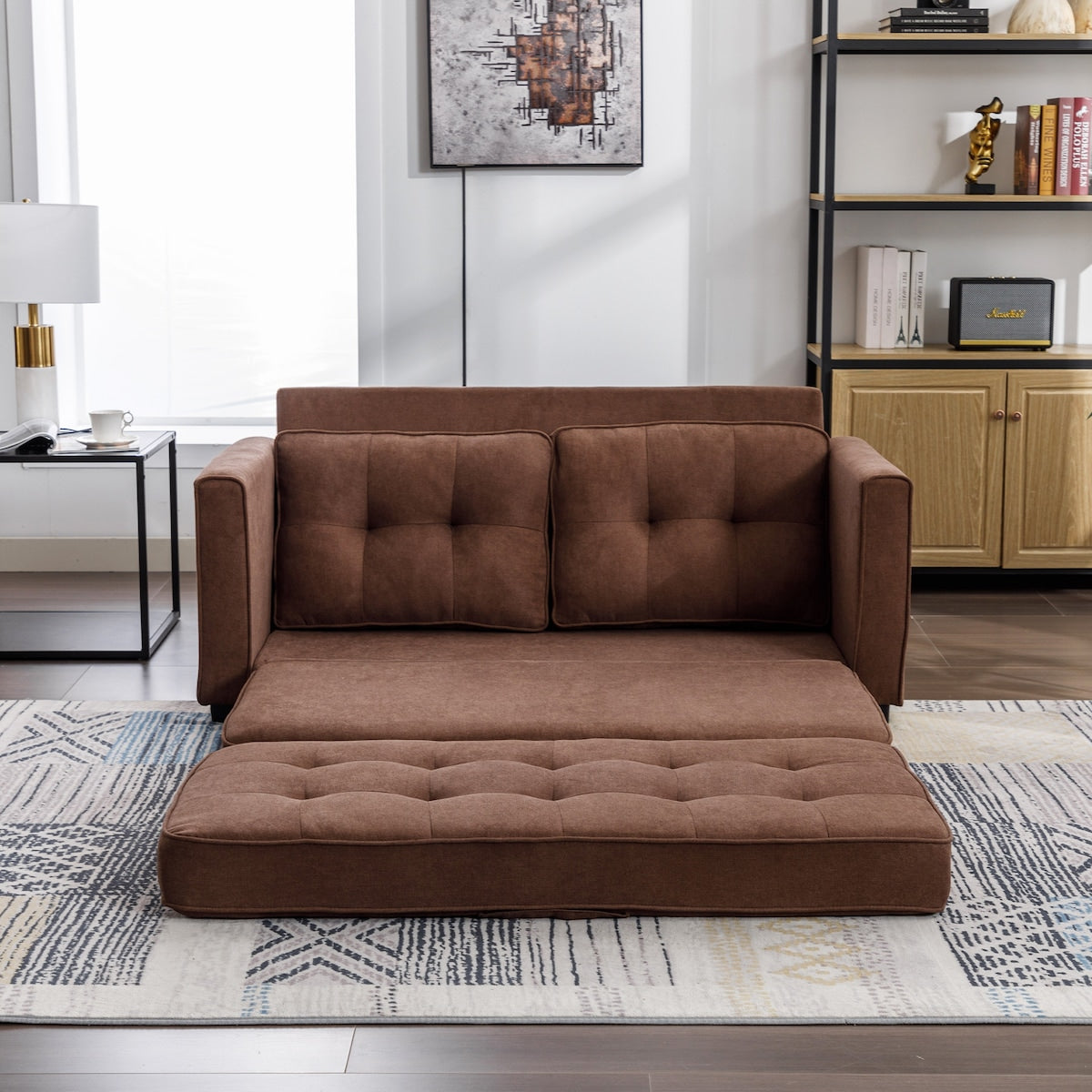 3 Fold Sofa Morden Adjustable Futon Couch Velvet Sofa, Accent sofa, Loveseat Sofa