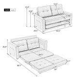 3 Fold Sofa Morden Adjustable Futon Couch Velvet Sofa, Accent sofa, Loveseat Sofa