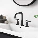 3 Holes Bathroom Sink Faucet With Drain Assembly 8 Inch Widespread Bathroom Faucets 2 Handle Modern Lavatory Basin Vanity Taps