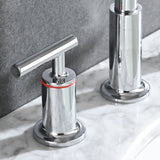 3 Holes Bathroom Sink Faucet With Drain Assembly 8 Inch Widespread Bathroom Faucets 2 Handle Modern Lavatory Basin Vanity Taps