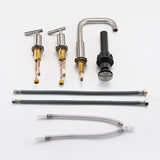 3 Holes Bathroom Sink Faucet With Drain Assembly 8 Inch Widespread Bathroom Faucets 2 Handle Modern Lavatory Basin Vanity Taps