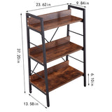 3 LAYER DISPLAY Bookshelf ,H Ladder Shelf Storage Shelves Rack Shelf Unit Metal Frame