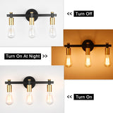 3-Light Bathroom Light Fixture Vintage Wall Sconces Lighting for Bedroom Kitchen Entryway Hallway Living Room