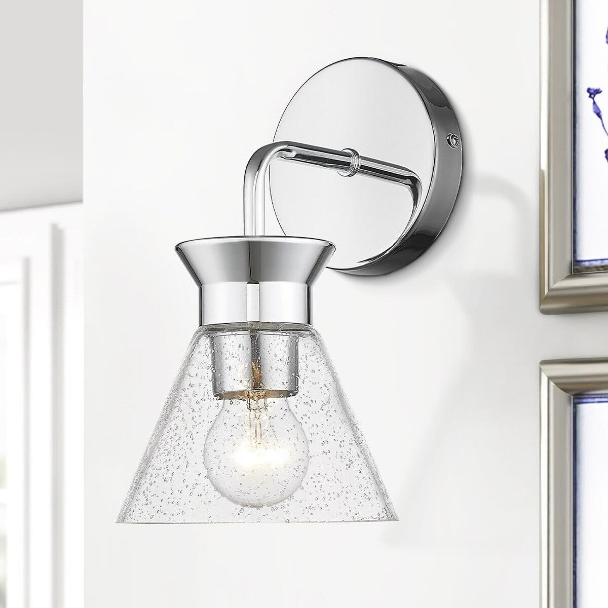 3-Light Bathroom Light Fixtures Chrome Finish