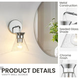 3-Light Bathroom Light Fixtures Chrome Finish