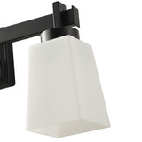 3-Light Bathroom Vanity Light Fixtures Over Mirror Decor Milky White Glass Shades