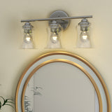 3-Light Brushed Nickel Bathroom Vanity Light - Brushed Nickle